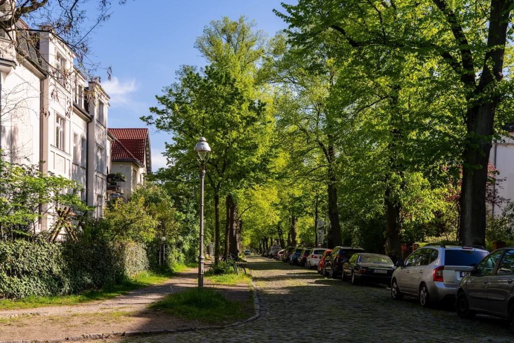 Ruhige Wohnstraße mit Villen in Berlin-Zehlendorf